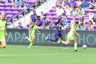Orlando Pride 21 Temmuz 2018 'de Orlando Florida' daki Exploria Stadyumu 'nda Seattle Reign FC' ye ev sahipliği yapmaktadır. Fotoğraf: Marty Jean-Louis