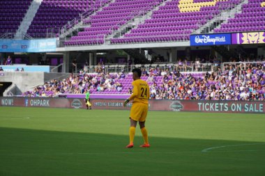 Orlando Pride 14 Nisan 2019 'da Orlando City Stadyumu' nda Portand Thorns 'a ev sahipliği yapıyor..