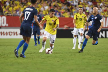 ABD Kolombiya 'ya karşı Raymond James Stadyumu' nda 11 Ekim 2018 'de.  