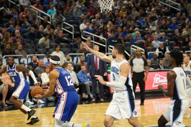 Orlando Magic, Philadelphia 76ers 'ı 13 Kasım 2019 Çarşamba günü Amway Center' da ağırlamaktadır. Fotoğraf: Marty Jean-Louis