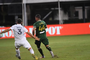 Los Angeles Galaksisi, 14 Temmuz 2020 'de Orlando Florida ABD' deki ESPN Vahşi Spor Dünyası 'nda düzenlenen MLS Sırt Turnuvası sırasında Portland Timbers ile karşı karşıya geldi.