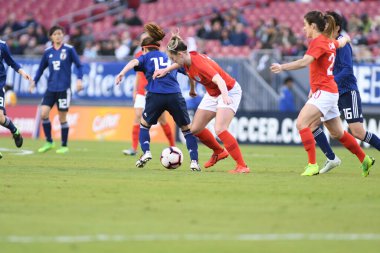 Japonya, İngiltere 'ye karşı Raymond James Stadyumu' nda 5 Mart 2019 'da Tampa Florida' da. 