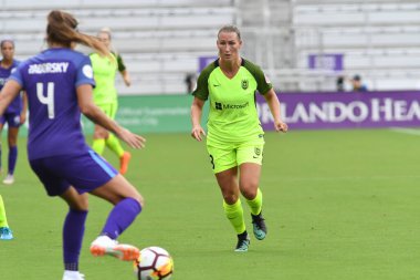 Orlando Pride 21 Temmuz 2018 'de Orlando Florida' daki Exploria Stadyumu 'nda Seattle Reign FC' ye ev sahipliği yapmaktadır. Fotoğraf: Marty Jean-Louis