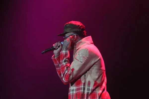 Cantante Usher Realiza Amway Center Orlando Florida Diciembre 2014 — Foto de Stock