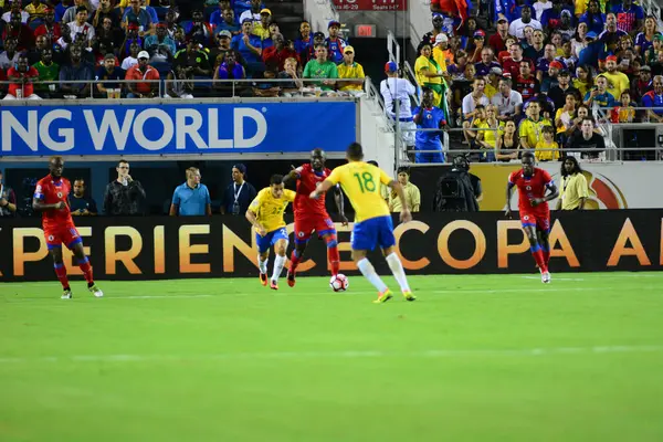 Brazil Face Haiti Copa America Centenario Orlando Florida Camping World — Stock Photo, Image