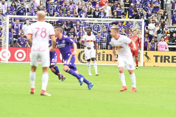 Orlando City, 31 Mart 2018 tarihinde Orlando Florida 'daki Exploria Stadyumu' nda New York Red Bulls 'a ev sahipliği yapmaktadır. Fotoğraf: Marty Jean-Louis