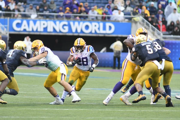 Notre Dame Twarz Lsu Podczas Citrus Bowl Camping World Stadium — Zdjęcie stockowe