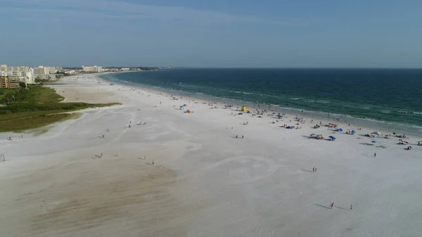 Vista Aérea Bela Praia Clearwater Flórida Agosto 2017 — Fotografia de Stock