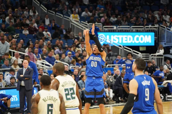 Orlando Magic Hospeda Milwaukee Bucks Amway Orlando Florida Sábado Fevereiro — Fotografia de Stock