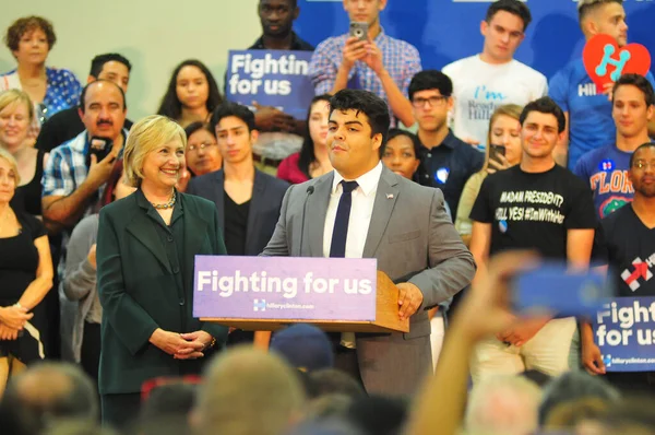 Candidata Presidencial Democrata Hillary Clinton Fala Evento Campanha Eleitoral Orlando — Fotografia de Stock