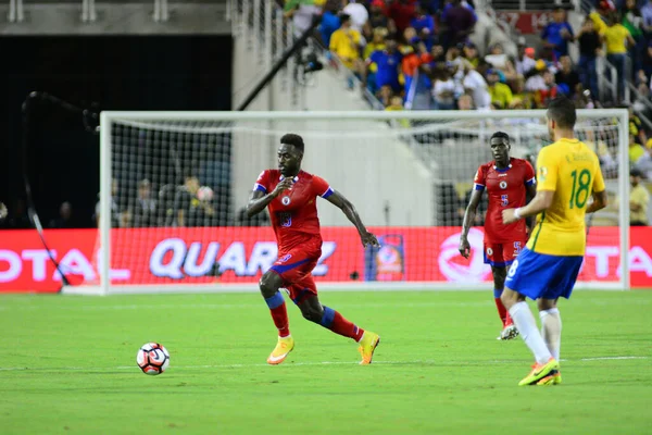 Brazílie Čelit Haiti Během Copa America Centenario Orlando Florida Stadionu — Stock fotografie