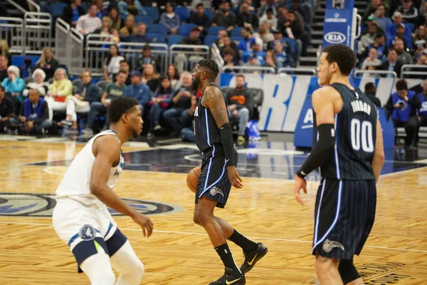 Orlando Magic 28 Şubat 2020 tarihinde Orlando Florida 'da Amway Center' da Minnesota Timberwolves 'a ev sahipliği yapar..  