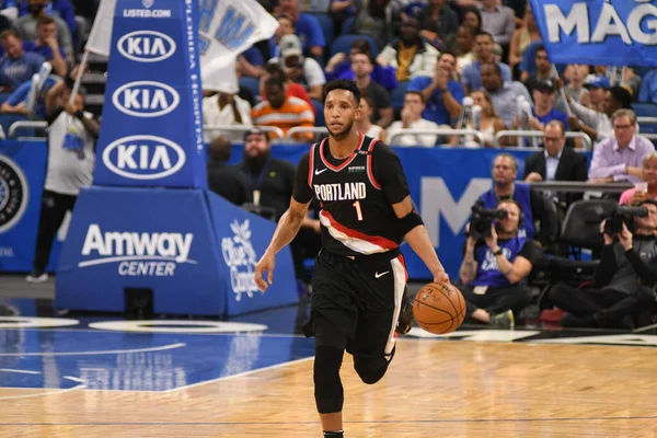 Orlando Magic Hospeda Portland Trail Blazers Amway Center Orlando Florida — Fotografia de Stock