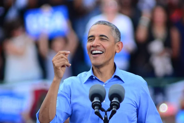 Président Barack Obama Prend Parole Lors Rassemblement Campagne Stade Osceola — Photo