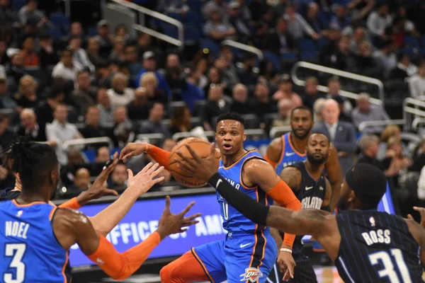 Orlando Magic Värd För Oklahomacity Thunder Amway Center Orlando Florida — Stockfoto