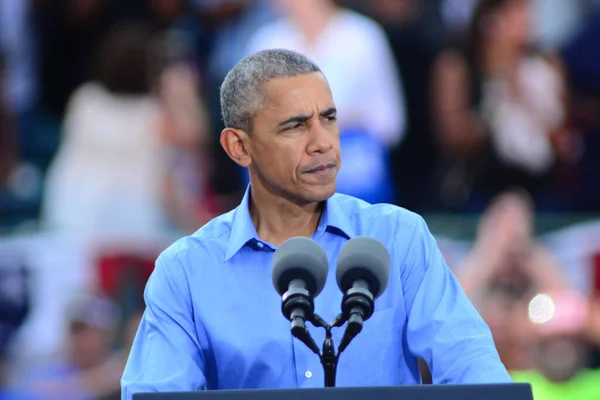 Presidente Barack Obama Fala Comício Campanha Estádio Osceola Heritage Park — Fotografia de Stock