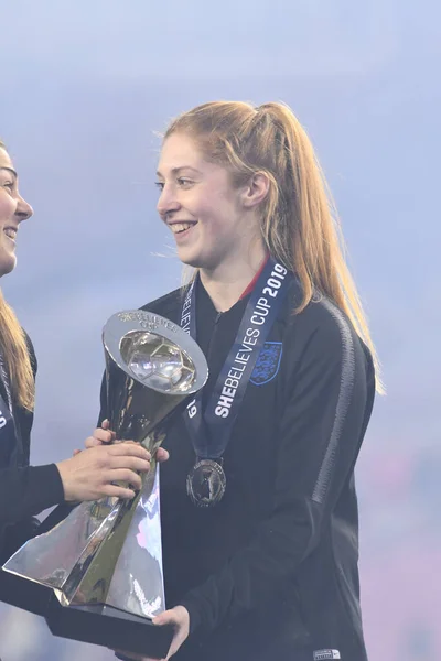 Shebelieves Cup Crowns England Champions Raymond James Stadium Tampa Florida — Stock Photo, Image