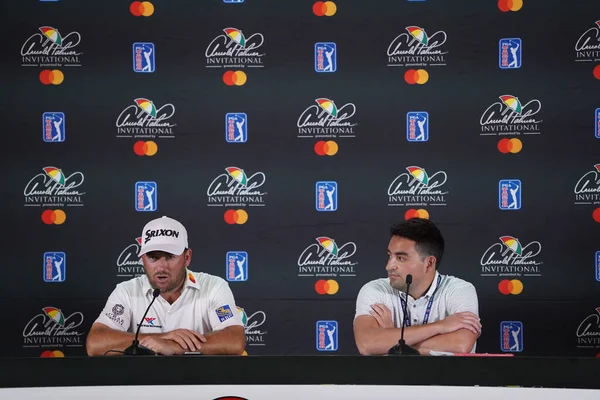 Profesjonalny Golfer Graeme Mcdowell Odpowiada Pytania Prasy Podczas 2020 Arnold — Zdjęcie stockowe