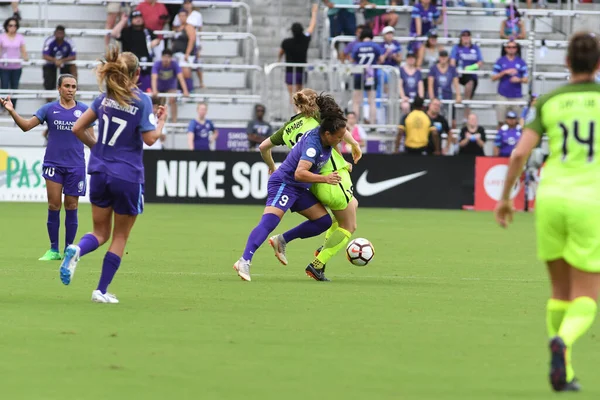 Orlando Pride 21 Temmuz 2018 'de Orlando Florida' daki Exploria Stadyumu 'nda Seattle Reign FC' ye ev sahipliği yapmaktadır. Fotoğraf: Marty Jean-Louis