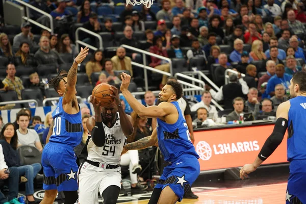 Orlando Magic Φιλοξενεί Clippers Στο Amway Center Στο Ορλάντο Φλόριντα — Φωτογραφία Αρχείου