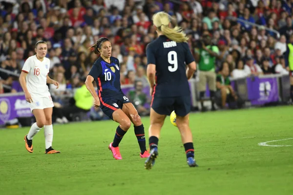 Usa Inglaterra Match Durante Copa Shebelieves 2020 Exploria Stadium Orlando — Foto de Stock