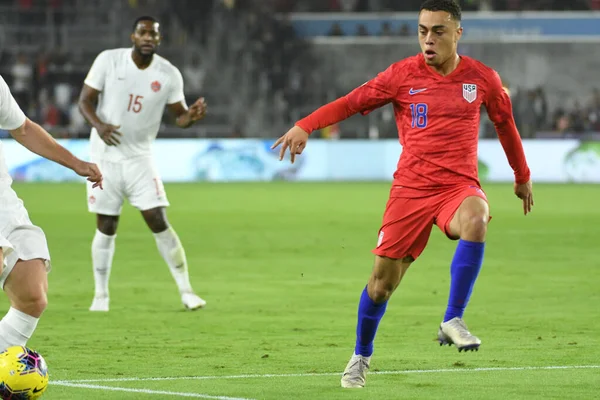 Amerikan Futbol Takımı 15 Kasım 2019 Cuma günü Orlando Florida 'daki Exploria Stadyumu' nda oynanan Concacaf Uluslar Ligi karşılaşmasında Kanada 'ya ev sahipliği yapmaktadır.