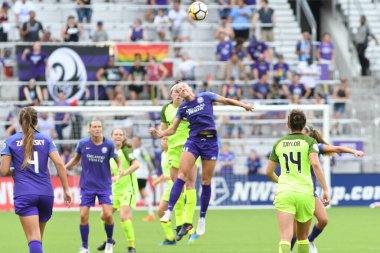 Orlando Pride 21 Temmuz 2018 'de Orlando Florida' daki Exploria Stadyumu 'nda Seattle Reign FC' ye ev sahipliği yapmaktadır. Fotoğraf: Marty Jean-Louis