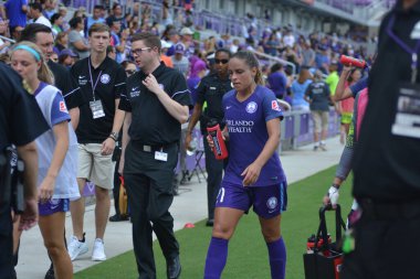 Orlando Pride 21 Temmuz 2018 'de Orlando Florida' daki Exploria Stadyumu 'nda Seattle Reign FC' ye ev sahipliği yapmaktadır. Fotoğraf: Marty Jean-Louis