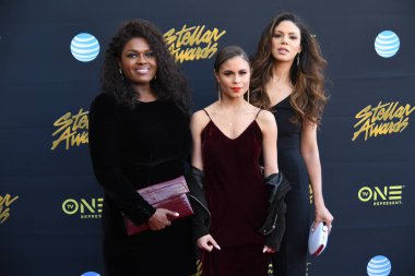 24 Mart 2018 Cumartesi günü Las Vegas 'taki Orleans Resort' ta düzenlenen 33. Yıldız Ödülleri Kırmızı Halı sırasında ünlüler.