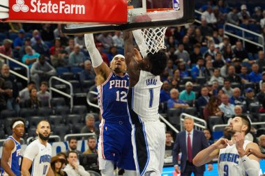 Orlando Magic, Philadelphia 76ers 'ı 13 Kasım 2019 Çarşamba günü Amway Center' da ağırlamaktadır. Fotoğraf: Marty Jean-Louis