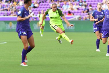 Orlando Pride 21 Temmuz 2018 'de Orlando Florida' daki Exploria Stadyumu 'nda Seattle Reign FC' ye ev sahipliği yapmaktadır. Fotoğraf: Marty Jean-Louis