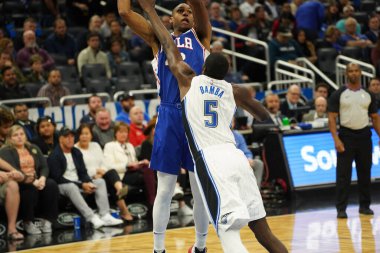Orlando Magic, Philadelphia 76ers 'ı 13 Kasım 2019 Çarşamba günü Amway Center' da ağırlamaktadır. Fotoğraf: Marty Jean-Louis