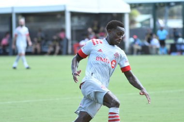 Toronto FC, 13 Temmuz 2020 tarihinde Orlando Florida 'daki ESPN Wild World of Sports' ta düzenlenen MLS Back Tournament sırasında D.C. United ile karşılaştı. Fotoğraf: Marty Jean-Louis