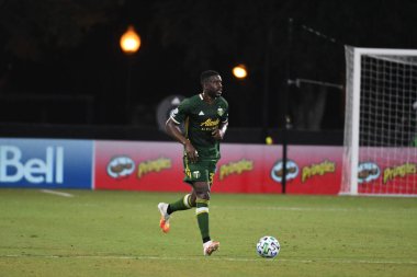 Los Angeles Galaksisi, 14 Temmuz 2020 'de Orlando Florida ABD' deki ESPN Vahşi Spor Dünyası 'nda düzenlenen MLS Sırt Turnuvası sırasında Portland Timbers ile karşı karşıya geldi.