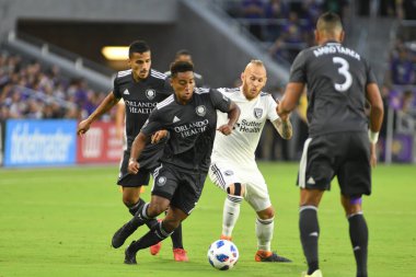 Orlando City 21 Nisan 2018 'de Orlando Florida' daki Exploria Stadyumu 'nda San Jose depremlerine ev sahipliği yaptı..  