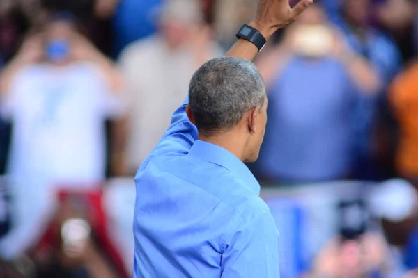 Presidente Barack Obama Habla Mitin Campaña Estadio Heritage Park Osceola — Foto de Stock