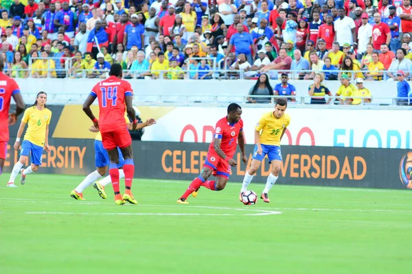 Brazília Szembesül Haitivel Copa America Centenario Alatt Orlando Floridában Camping — Stock Fotó