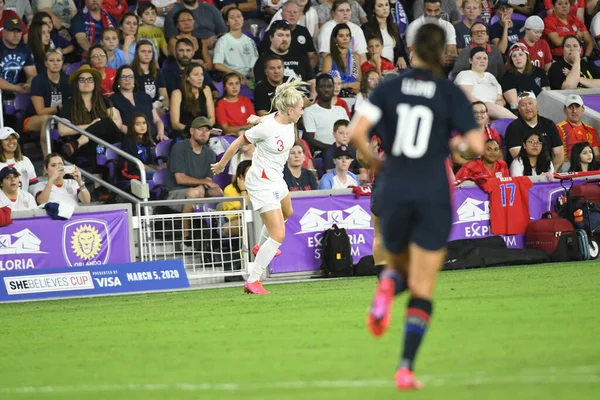 Usa England Spiel Während Des Shebelieves Cup 2020 Exploria Stadium — Stockfoto