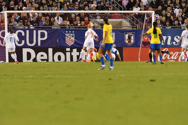 Finale Shebelieves Cup Con Usa Brasile Raymond James Stadium Tampa — Foto Stock