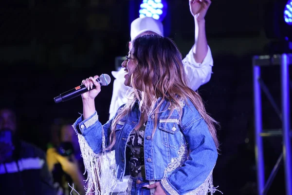 Şarkıcı Ally Brooke Maç Sonrası Konseri Pepsi Tarafından Şubat 2020 — Stok fotoğraf