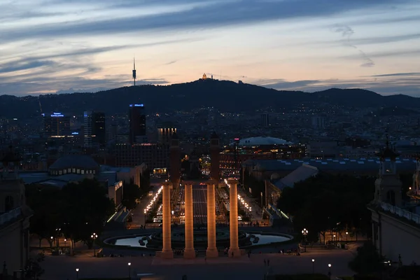 Vista Las Luces Ciudad Por Noche Paisaje Urbano —  Fotos de Stock