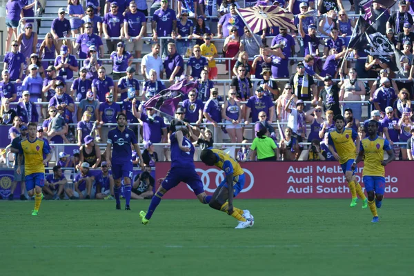 Orlando City Hostí Colorado Rapids Stadionu Orlando City Orlandu Floridě — Stock fotografie