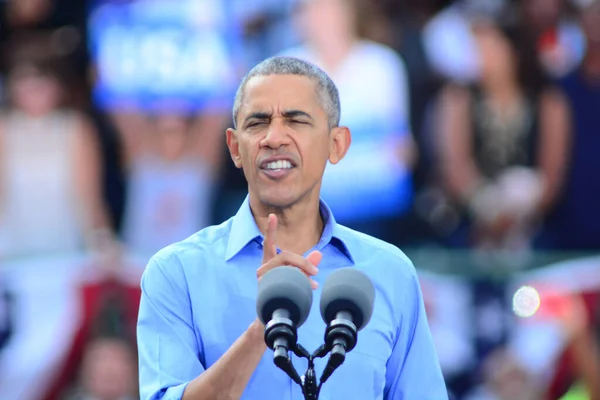 President Barack Obama Spreekt Een Campagne Rally Het Osceola Heritage — Stockfoto