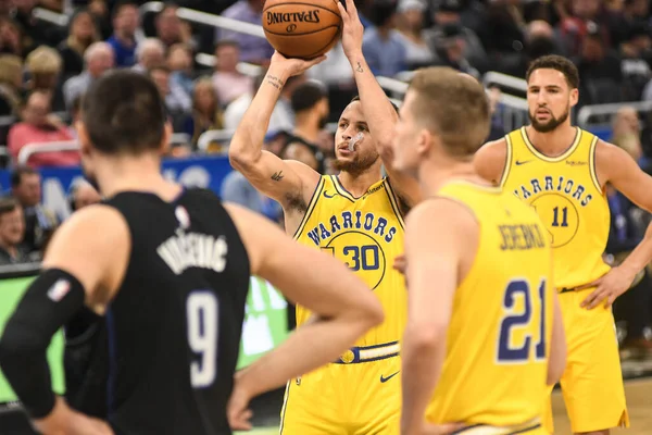 Orlando Magic Hospeda Golden State Warriors Amway Center Orlando Florida — Fotografia de Stock