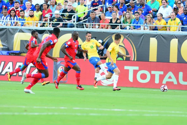 Brazil Face Haiti Copa America Centenario Orlando Florida Camping World — Stock Photo, Image