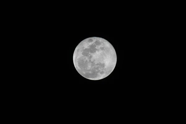 夜空中满月的美丽景色 — 图库照片