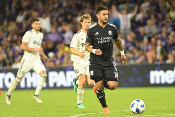 Orlando City 21 Nisan 2018 'de Orlando Florida' daki Exploria Stadyumu 'nda San Jose depremlerine ev sahipliği yaptı..  
