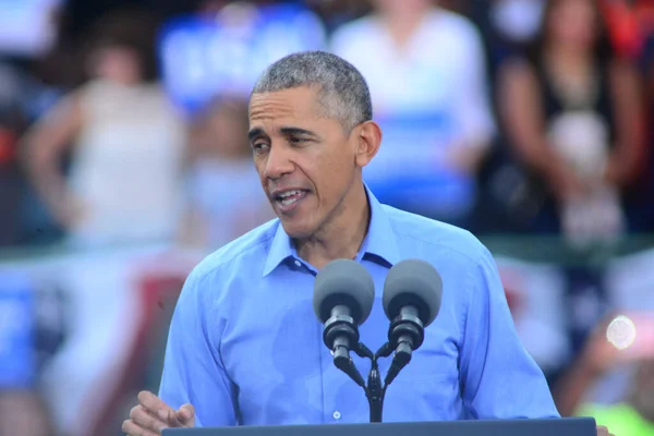 Presidente Barack Obama Fala Comício Campanha Estádio Osceola Heritage Park — Fotografia de Stock