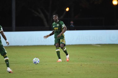 Los Angeles Galaksisi, 14 Temmuz 2020 'de Orlando Florida ABD' deki ESPN Vahşi Spor Dünyası 'nda düzenlenen MLS Sırt Turnuvası sırasında Portland Timbers ile karşı karşıya geldi. 