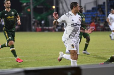 Los Angeles Galaksisi, 14 Temmuz 2020 'de Orlando Florida ABD' deki ESPN Vahşi Spor Dünyası 'nda düzenlenen MLS Sırt Turnuvası sırasında Portland Timbers ile karşı karşıya geldi.